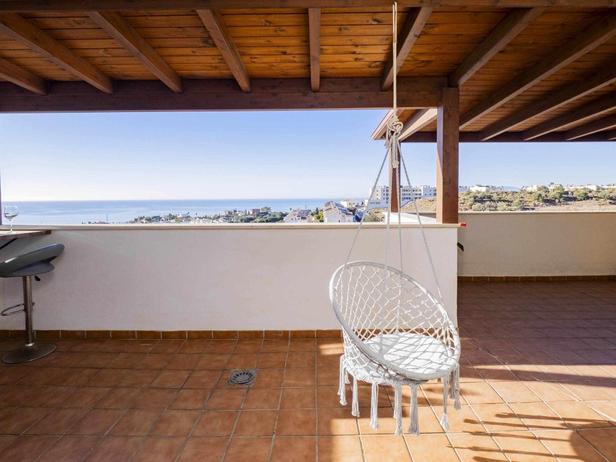 Ferienwohnung Atico Con Vistas Al Mar Piscina Y Parking Málaga Exterior foto