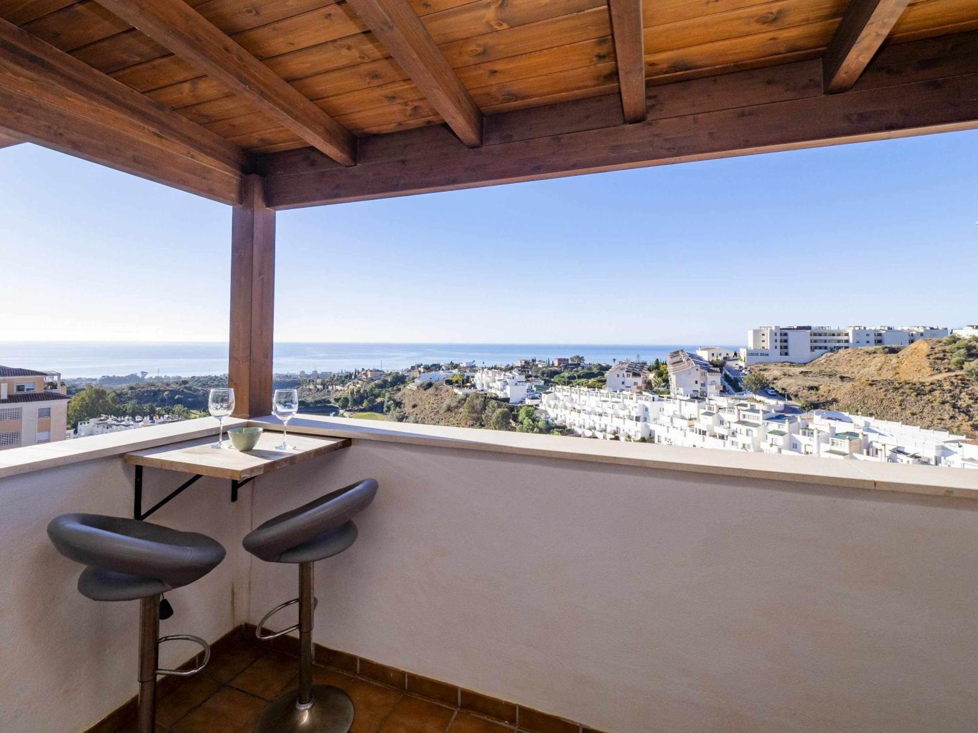 Ferienwohnung Atico Con Vistas Al Mar Piscina Y Parking Málaga Exterior foto