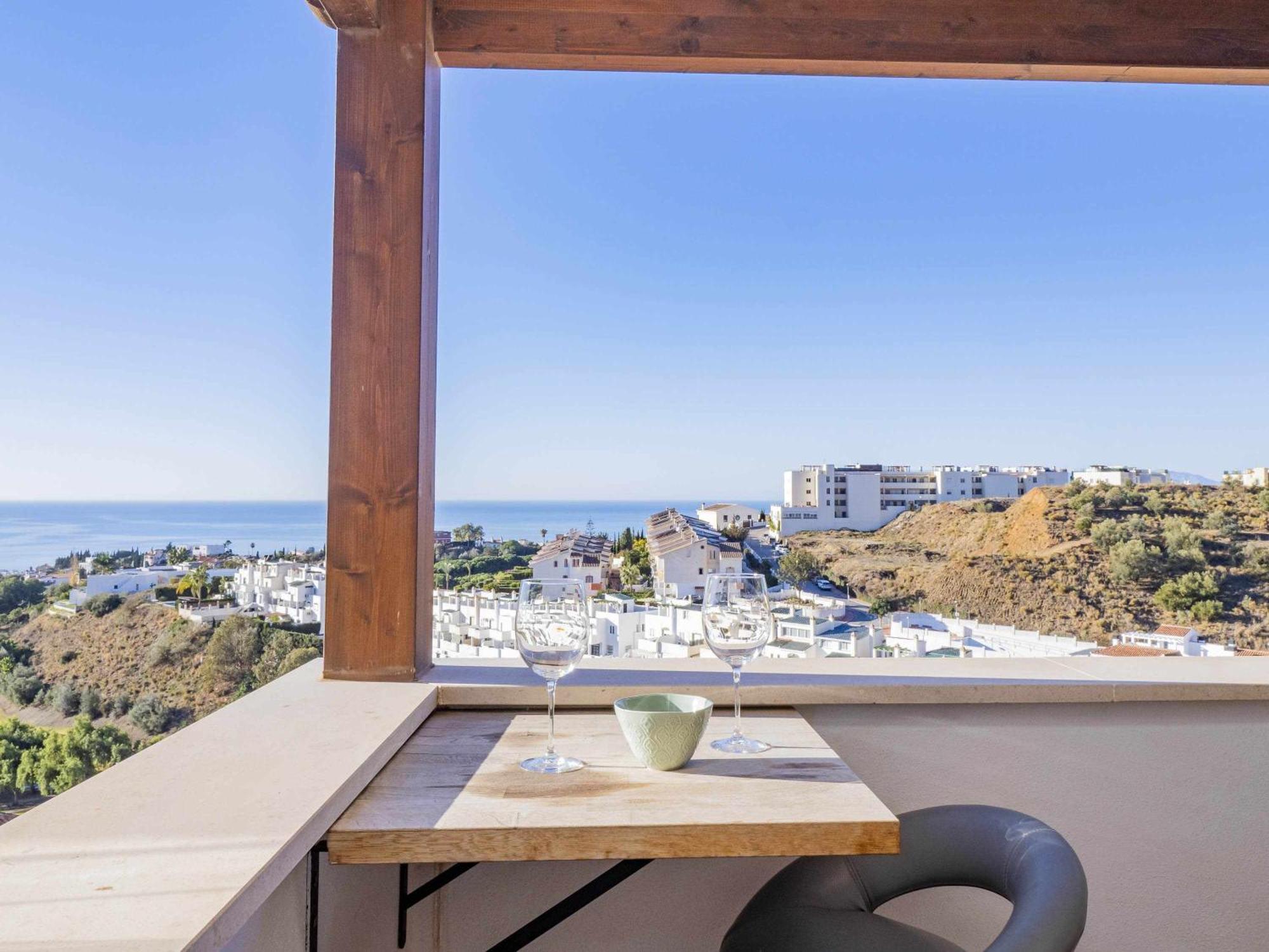 Ferienwohnung Atico Con Vistas Al Mar Piscina Y Parking Málaga Exterior foto