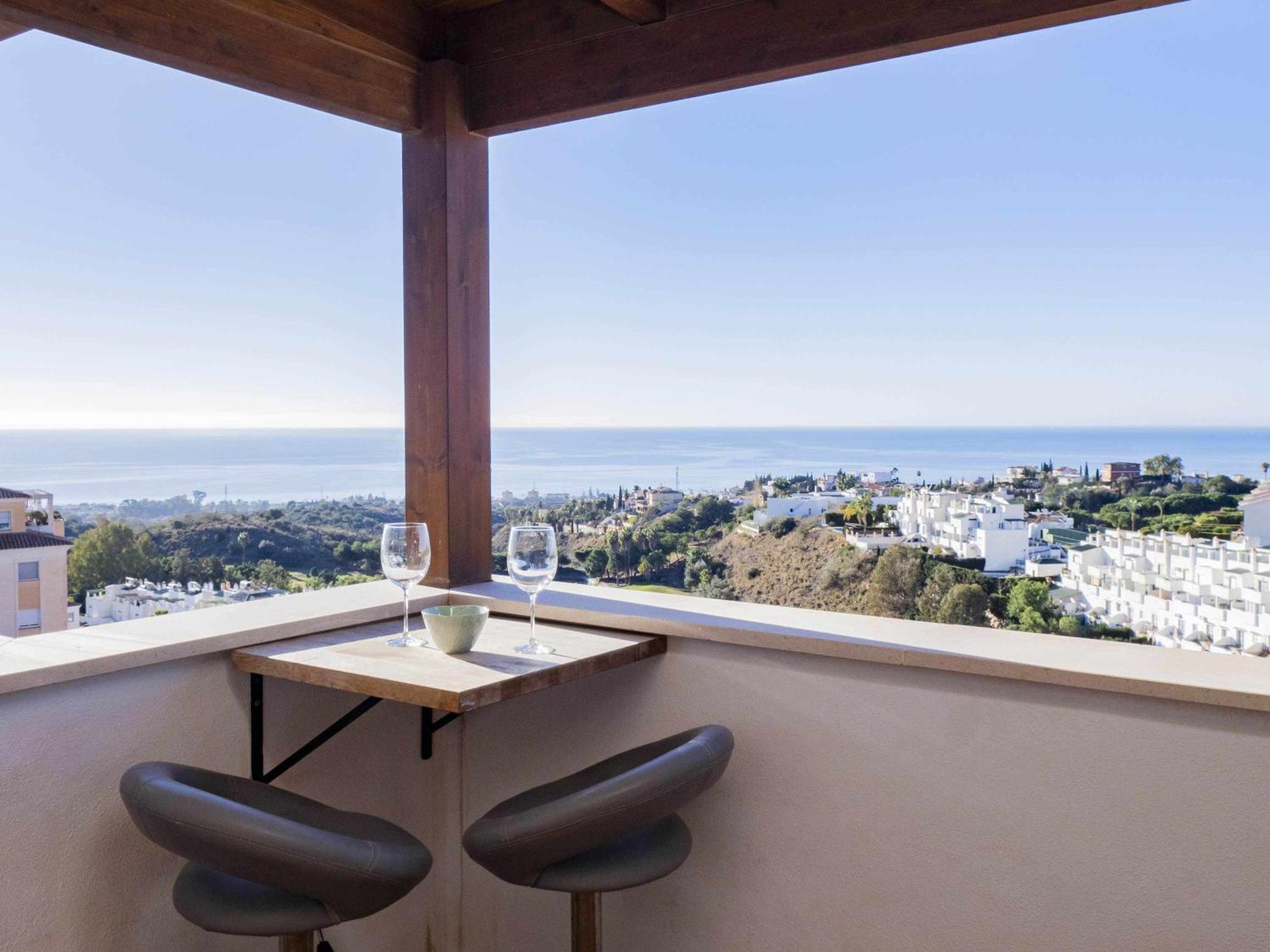 Ferienwohnung Atico Con Vistas Al Mar Piscina Y Parking Málaga Exterior foto